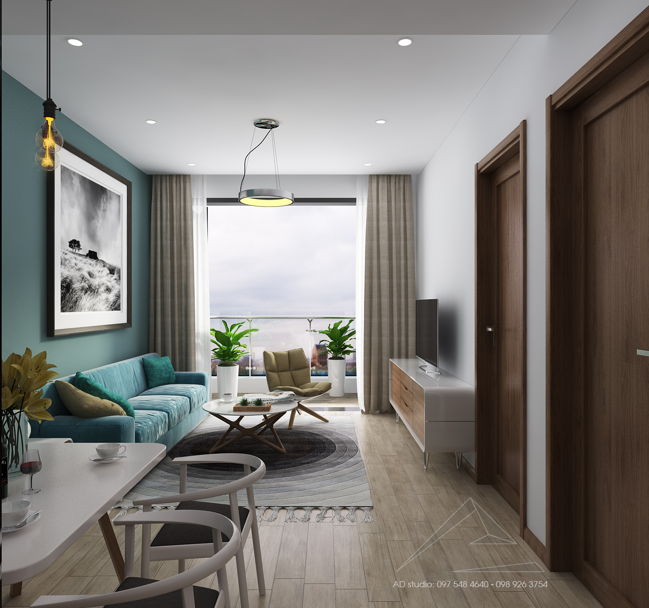 Thiết kế nội thất căn hộ chung cư Sun Grand City, Lương Yên, Hà Nội