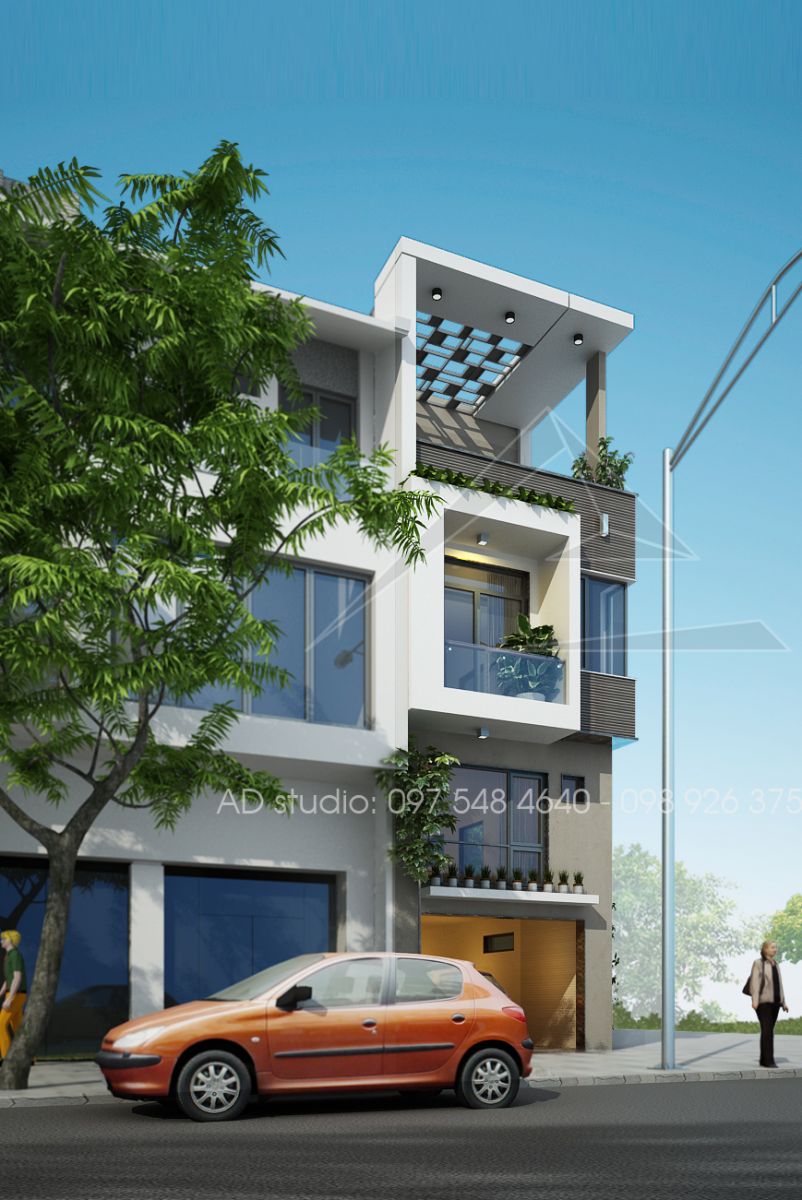 Thiết kế nhà phố 4 tầng hiện đại tại Long Biên, Hà Nội