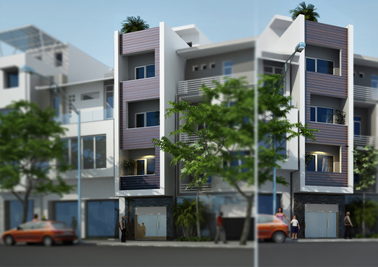 Thiết kế nhà phố 5 tầng tại Phú Thọ