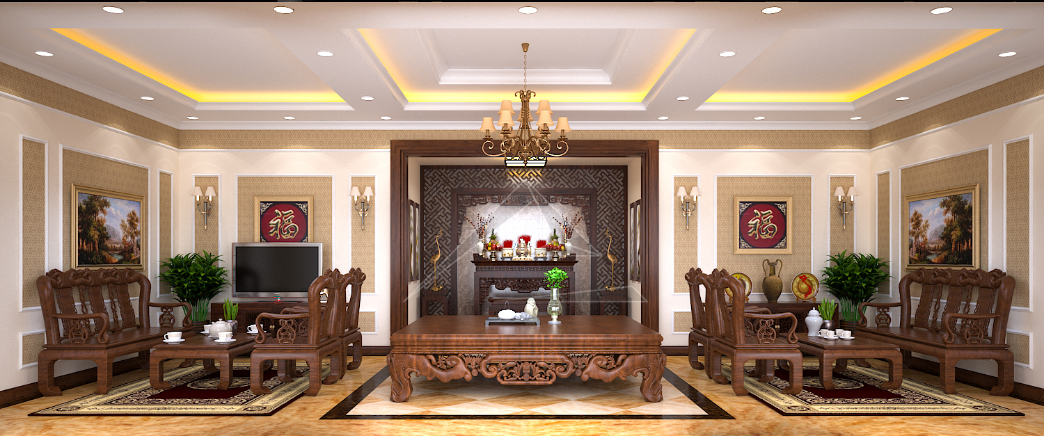 Thiết kế nội thất tân cổ điển biệt thự tại Thạch Thất, Hà Nội