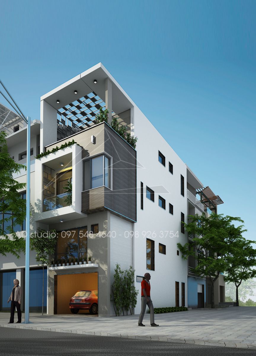 Thiết kế nhà phố 4 tầng hiện đại tại Long Biên, Hà Nội
